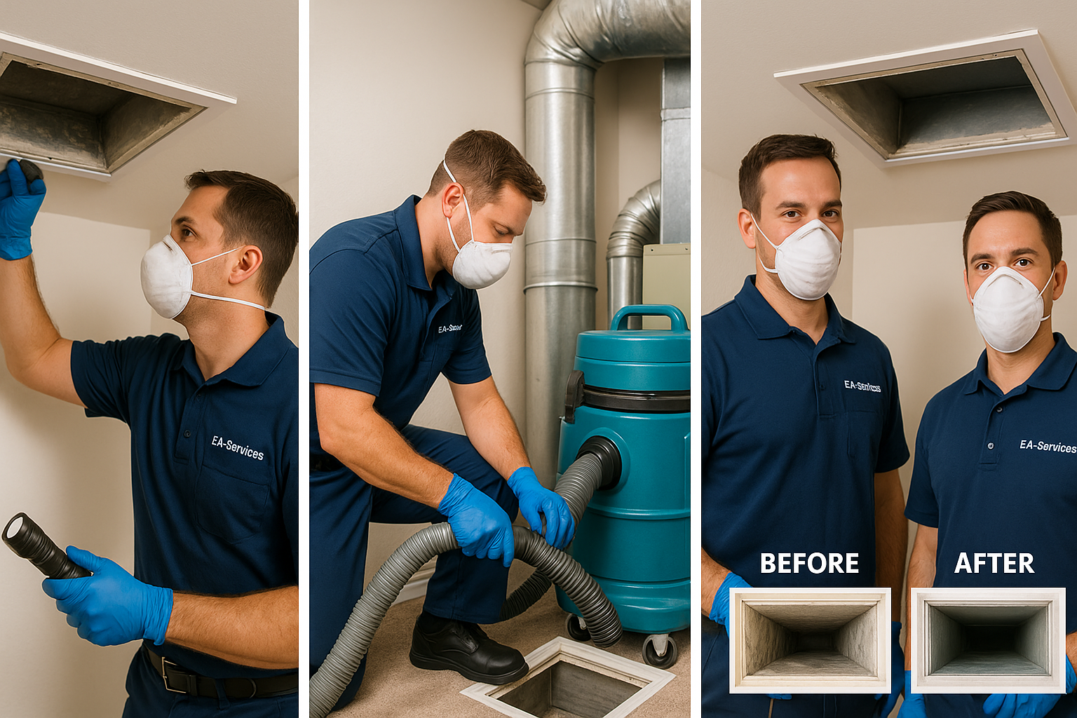 Professional air duct cleaning process in Queen Creek